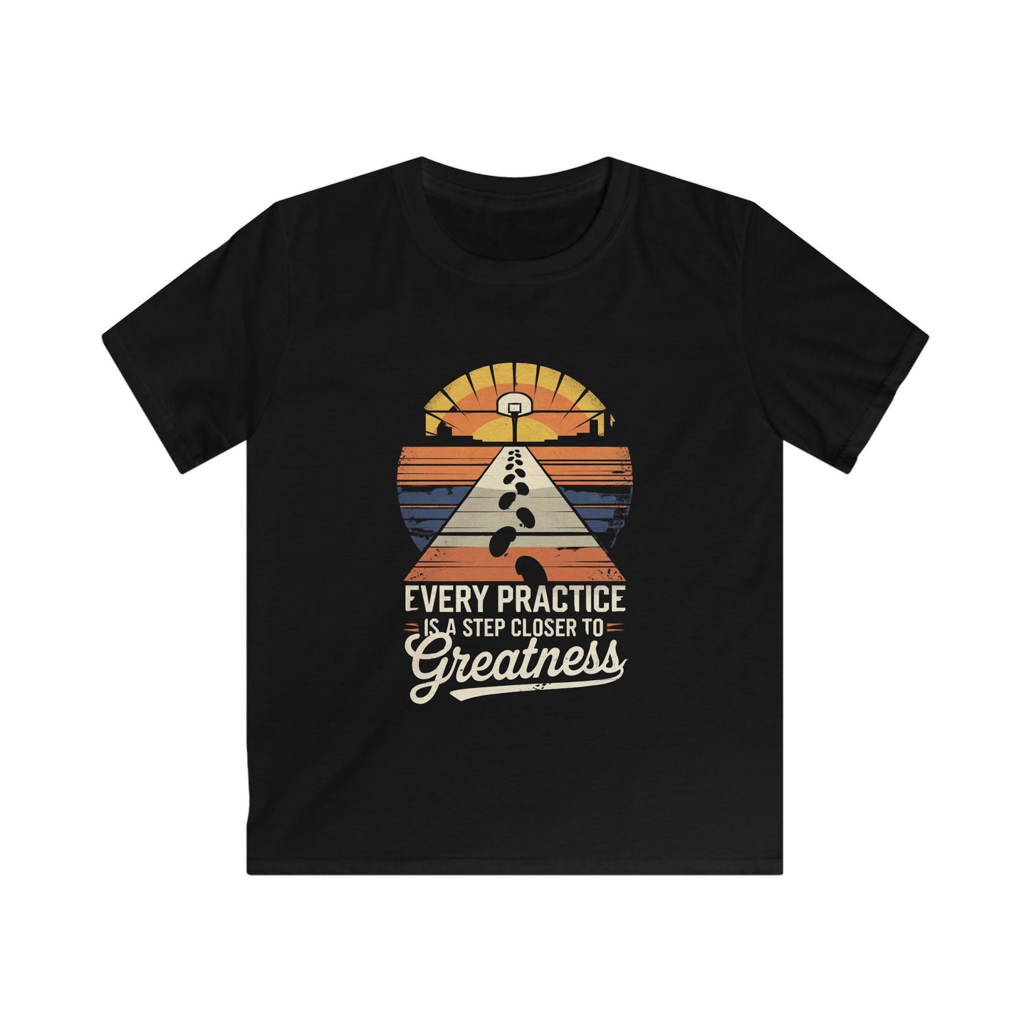 Every Practice Is A Step Closer to Greatness Kids Softstyle Tee