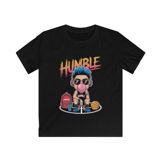 Humble Basketball Player Kids Soft Tee