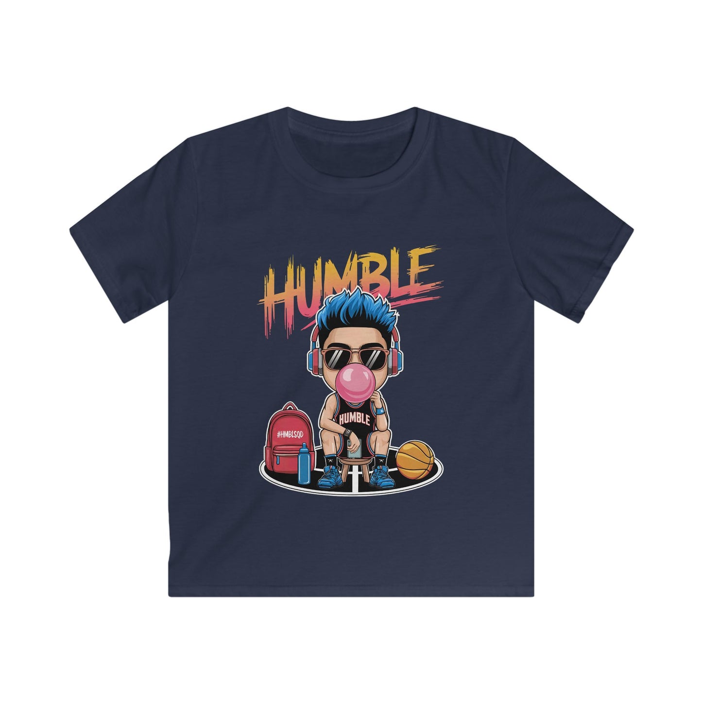 Humble Basketball Player Kids Soft Tee