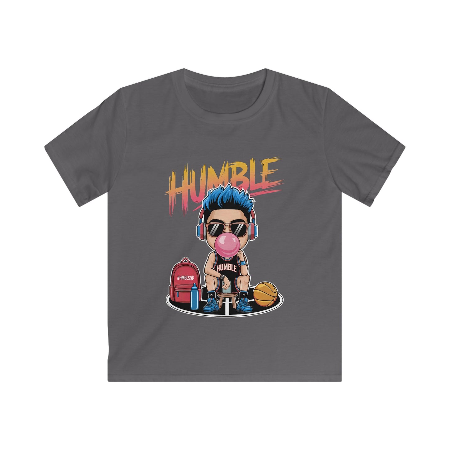 Humble Basketball Player Kids Soft Tee