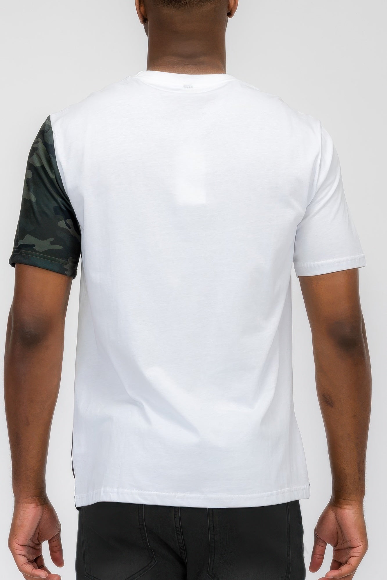 Short Sleeve Camo Color Block T-shirt