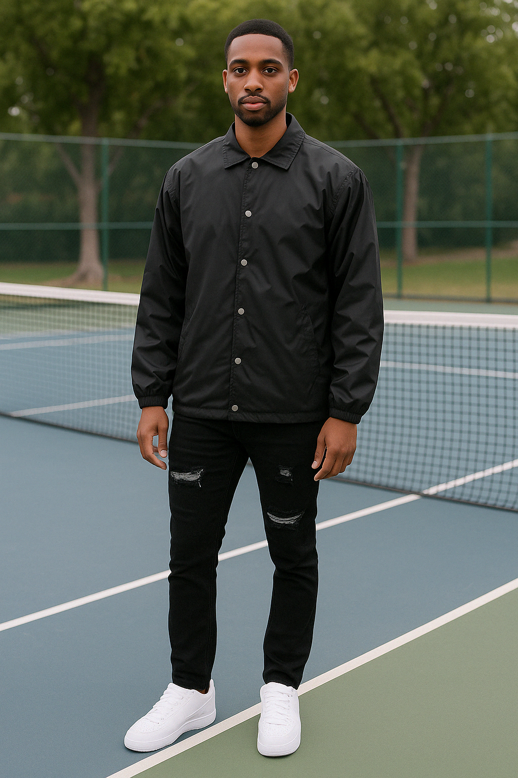 Casual Windbreaker Light Weight Coaches Jacket