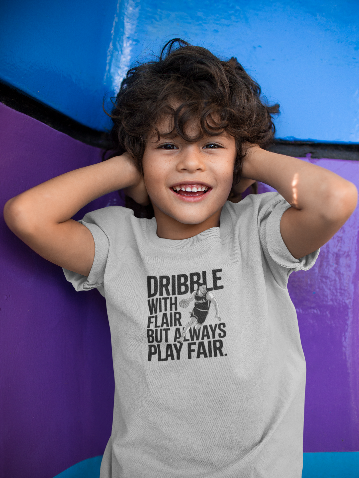Dribble With Flair But Always Play Fair Kids Soft Tee