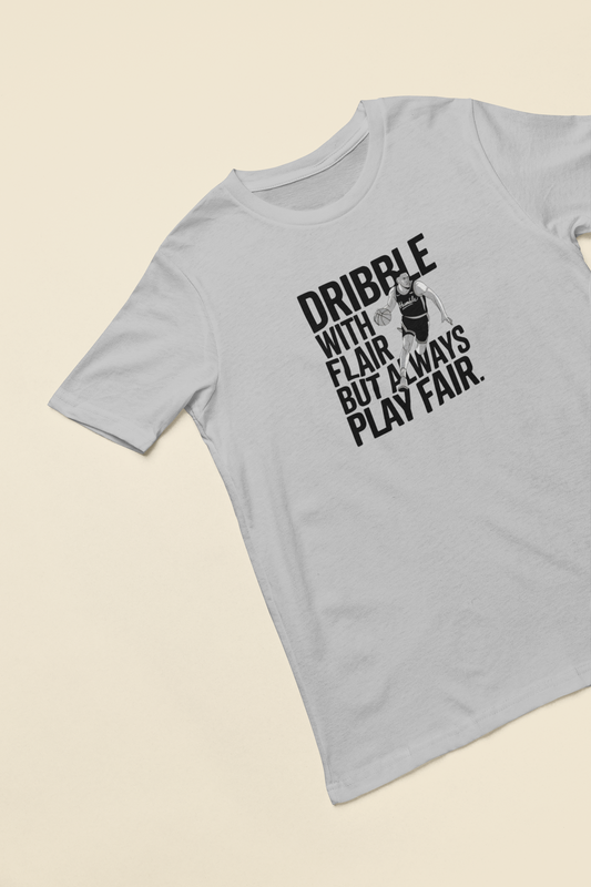 Dribble With Flair But Always Play Fair Kids Soft Tee