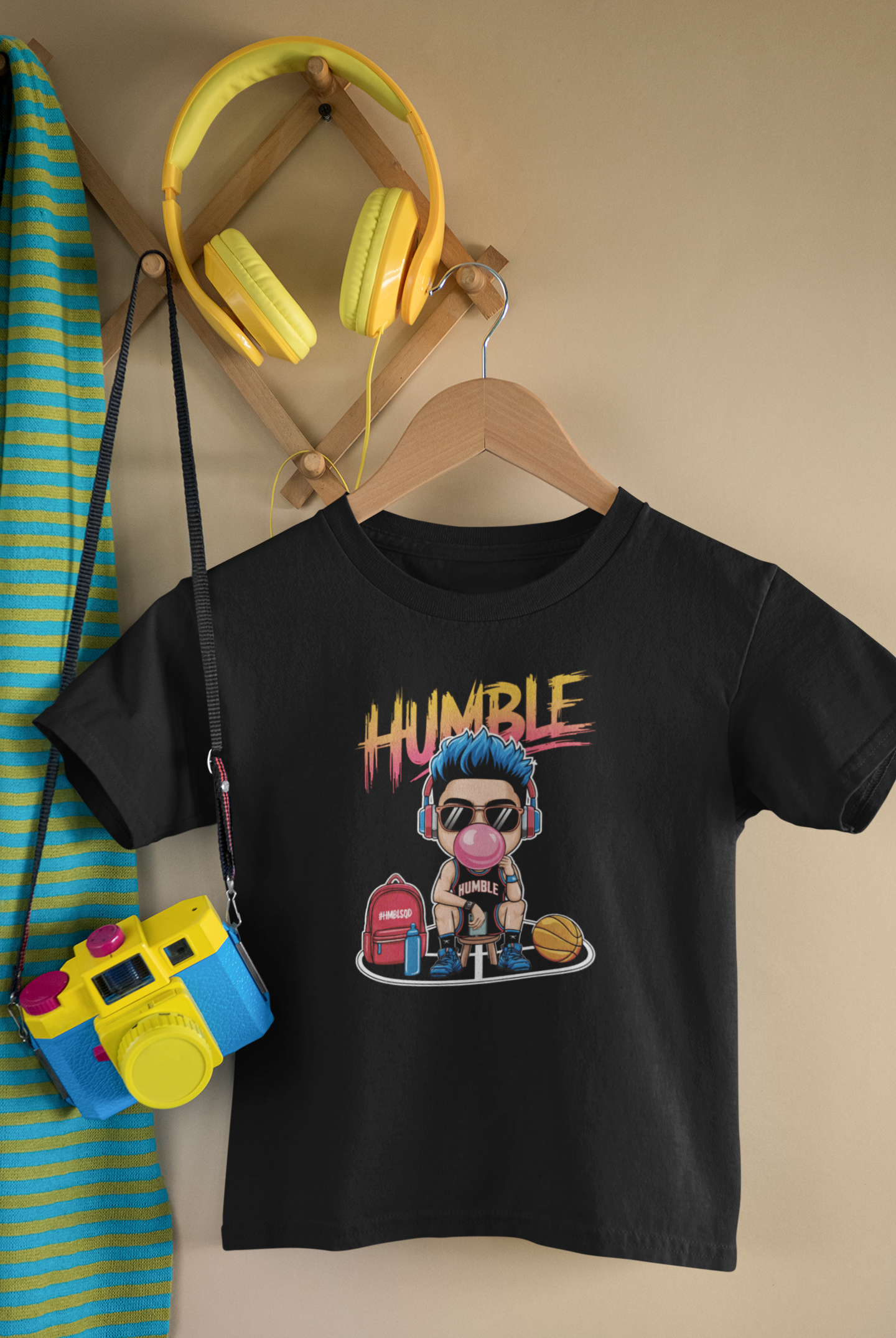 Humble Basketball Player Kids Soft Tee