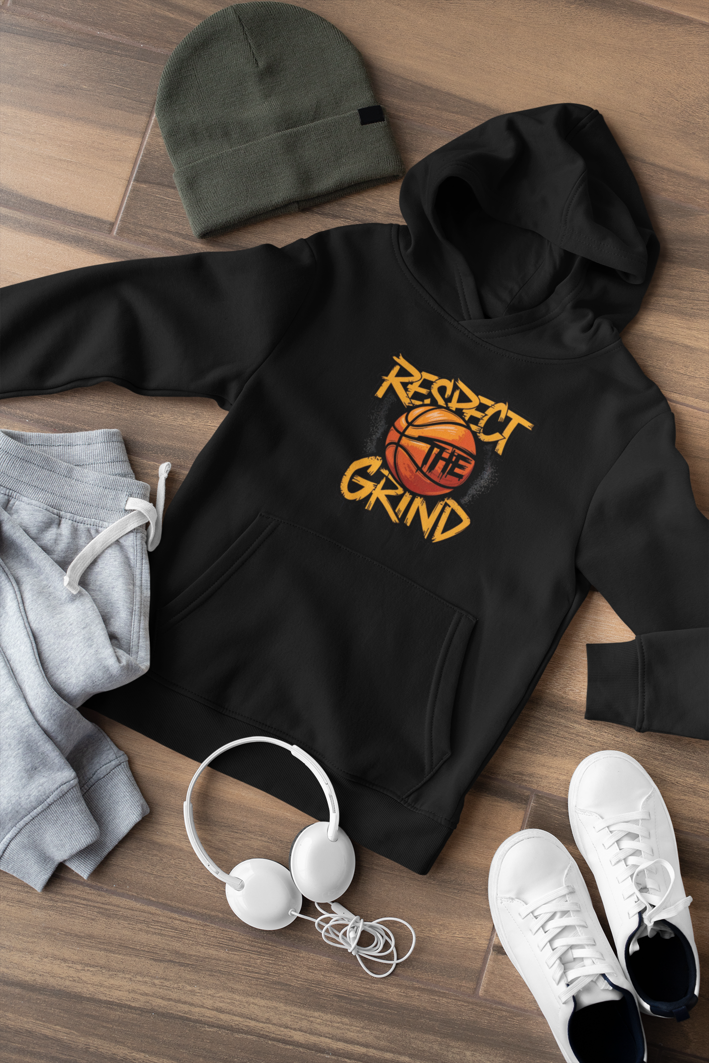 Respect The Grind Youth Heavy Hooded Sweatshirt