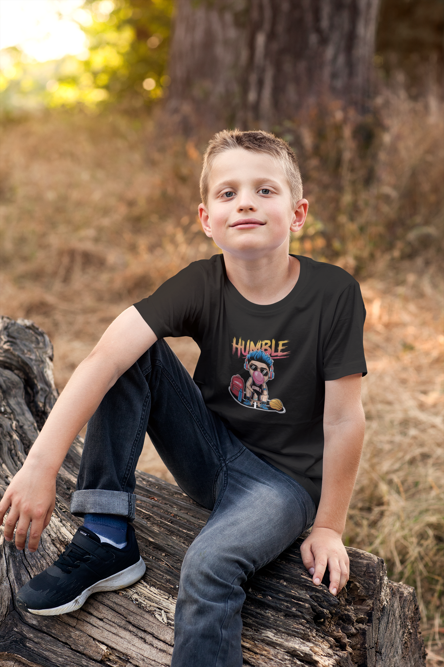 Humble Basketball Player Kids Soft Tee